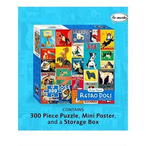 RE-MARKS RETRO DOGS LARGE PIECE 300 PIECE PUZZLE